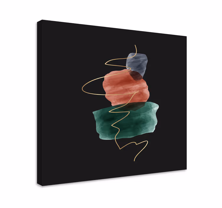 Tableau moderne formes de pierres abstraites - TenStickers