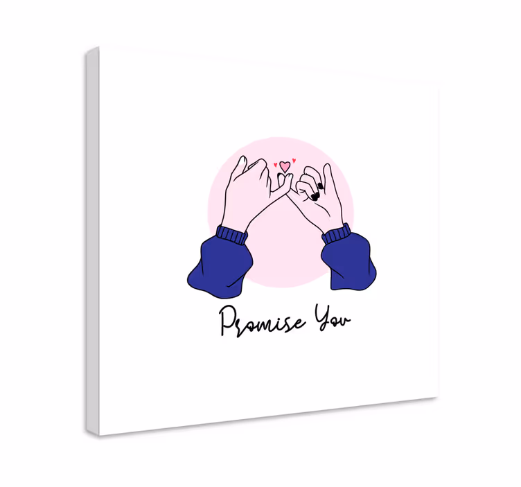 Tableau citation promesse d'amour des mains - TenStickers