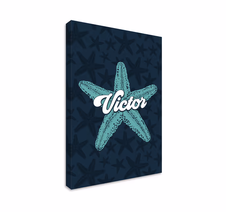 Tableau personnalisé Bleuets étoiles de mer - TenStickers