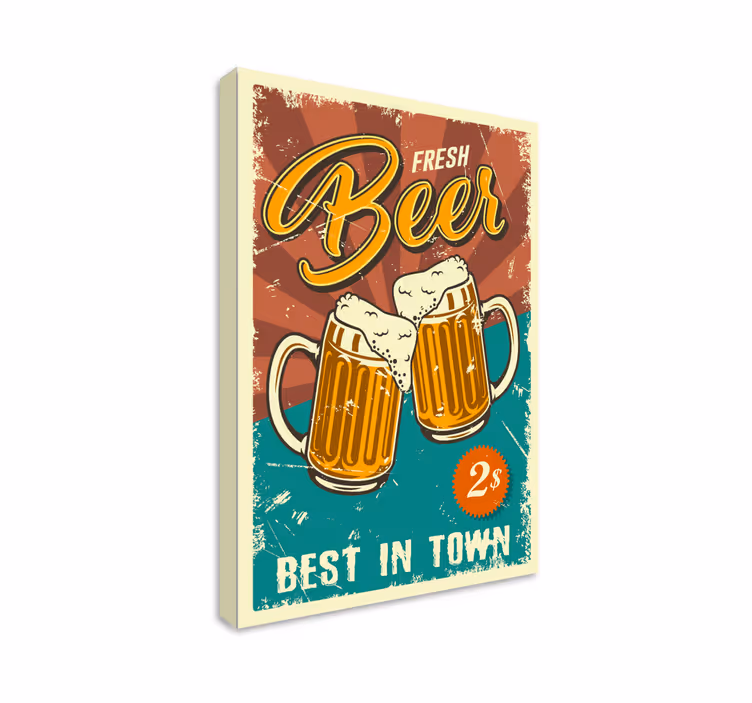 Tableau sports publicité bière fraîche - TenStickers