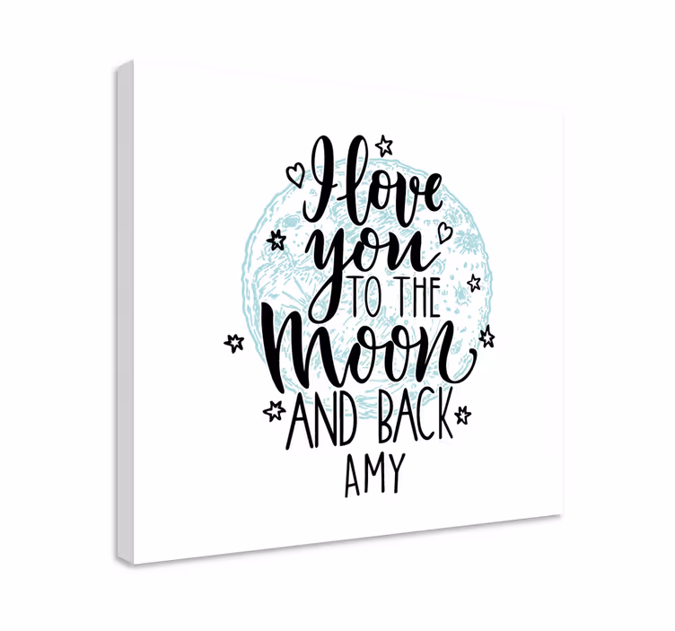 Tableau citation je t'aime lune - TenStickers