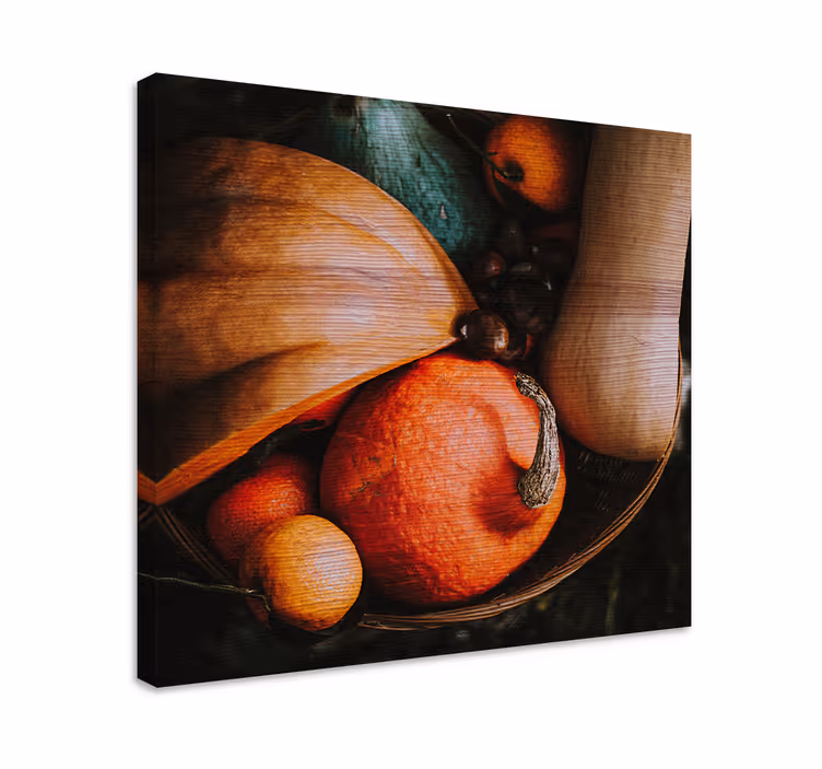 Tableau fruits citrouille orange récoltée - TenStickers