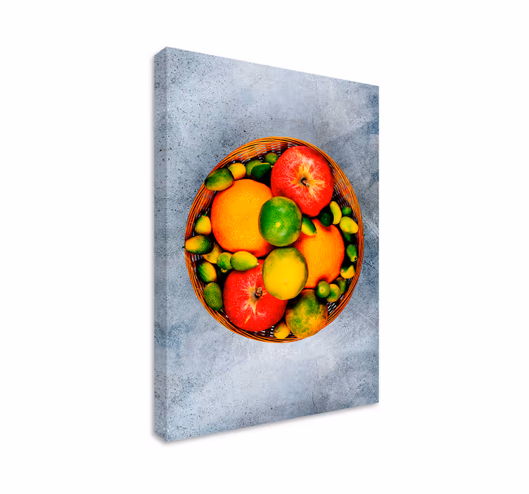 Tableau fruits panier de fruits vibrant - TenStickers