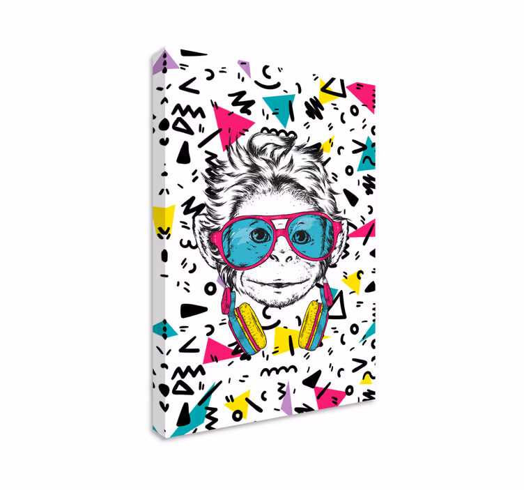 Tableau animaux portrait de singe amusant - TenStickers
