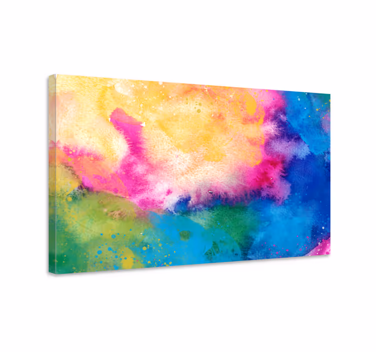 Tableau abstrait tourbillon d'aquarelle vibrant - TenStickers