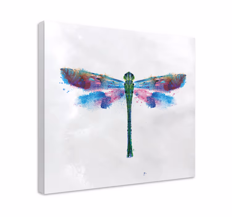 Tableau libellule design coloré et vibrant - TenStickers