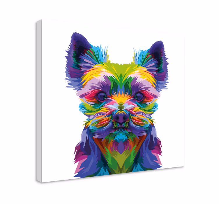 Tableau chiens illustration canine vibrante - TenStickers