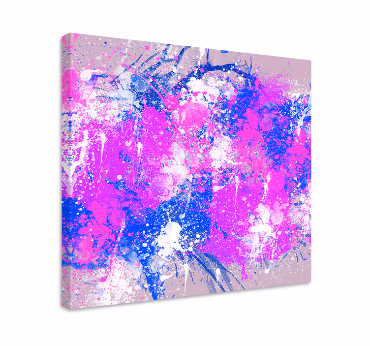 Tableau abstrait éclaboussures abstraites vibrantes - TenStickers