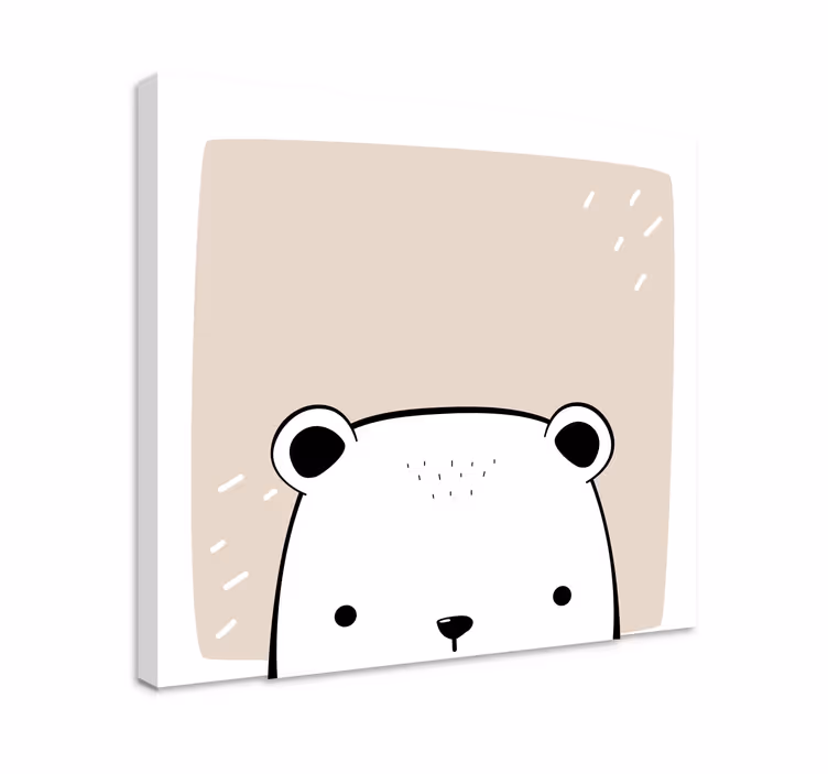Tableau chambre bébé Bébé ours polaire - TenStickers