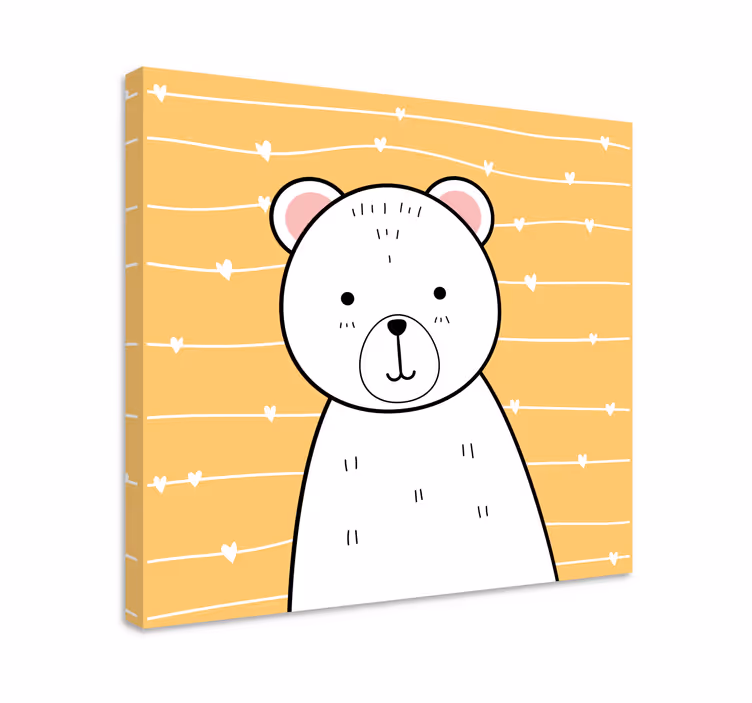 Tableau animaux illustration ours mignon - TenStickers