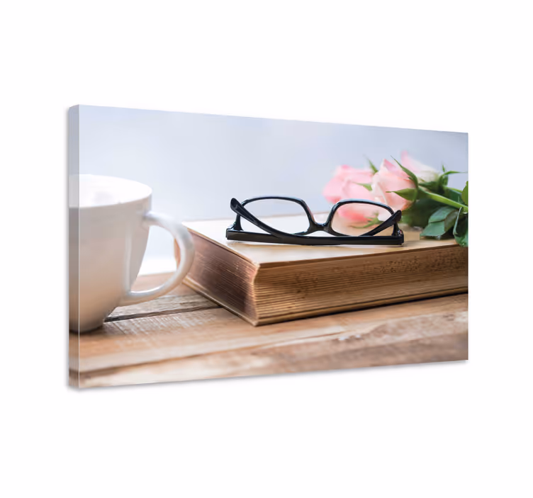 Tableau fleurs et plantes café et roses - TenStickers