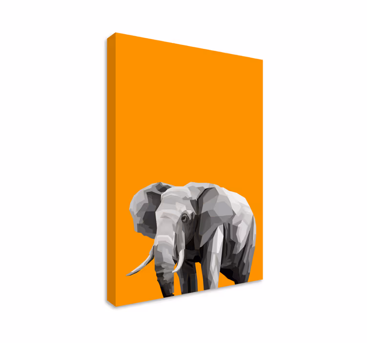 Tableau éléphant éléphant géométrique - TenStickers