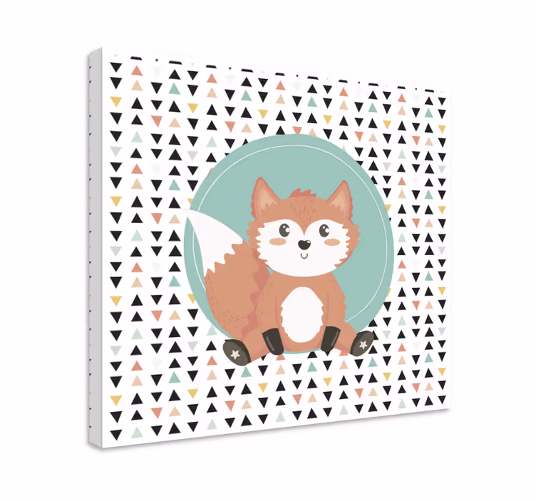 Tableau animaux renard mignon en illustration - TenStickers