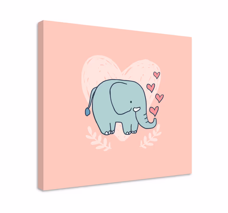 Tableau éléphants amour d'éléphants mignons - TenStickers