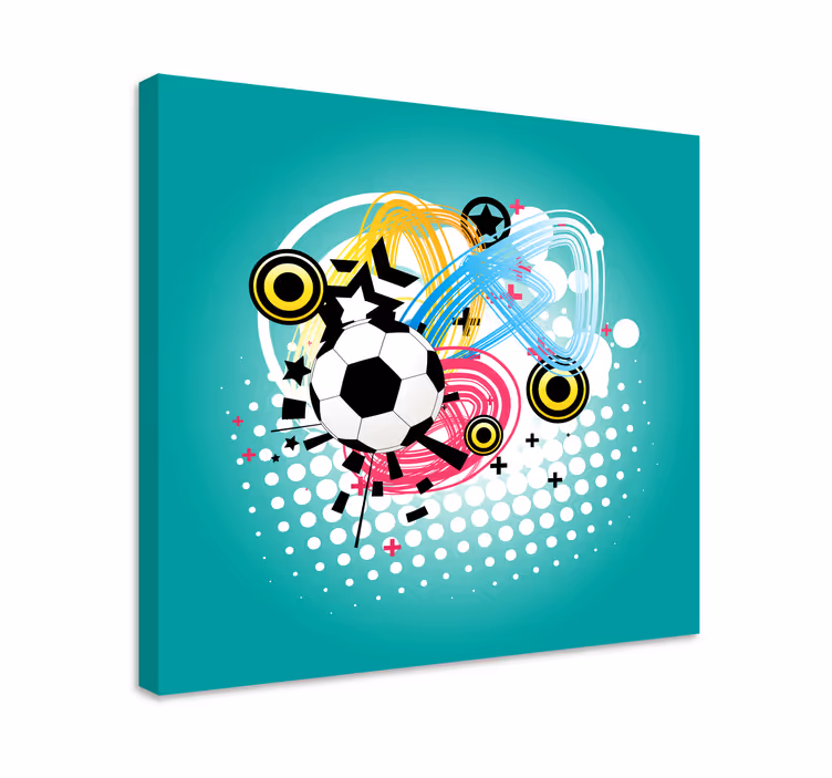 Tableau sports action de ballon de football - TenStickers