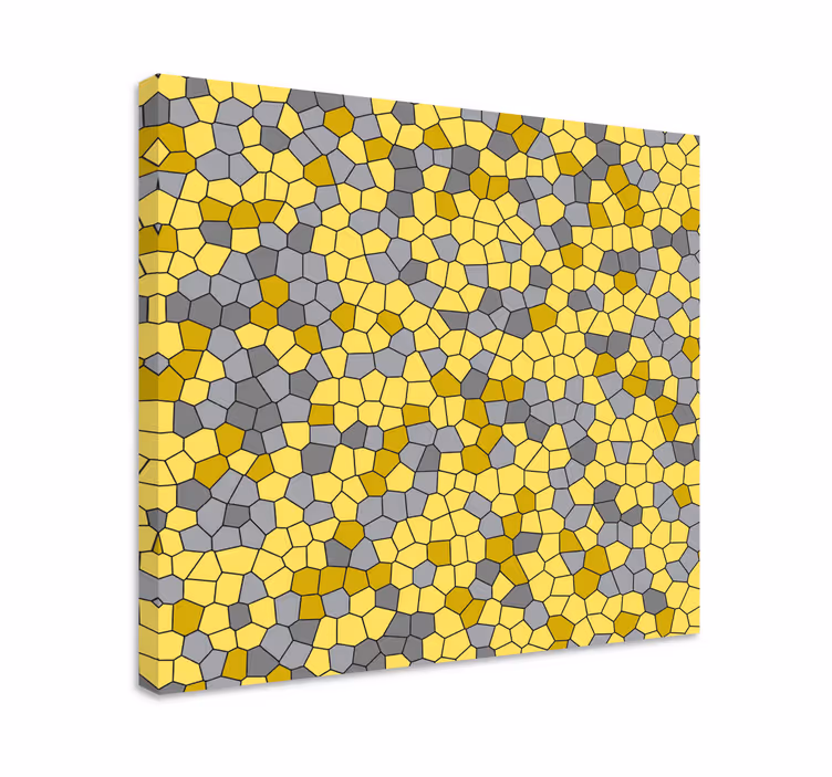 Tableau géométrique motif en nid d'abeille - TenStickers