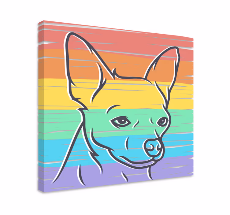 Tableau chiens portrait stylisé - TenStickers