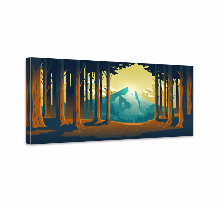 Tableau paysages vue de la forêt montagneuse - TenStickers