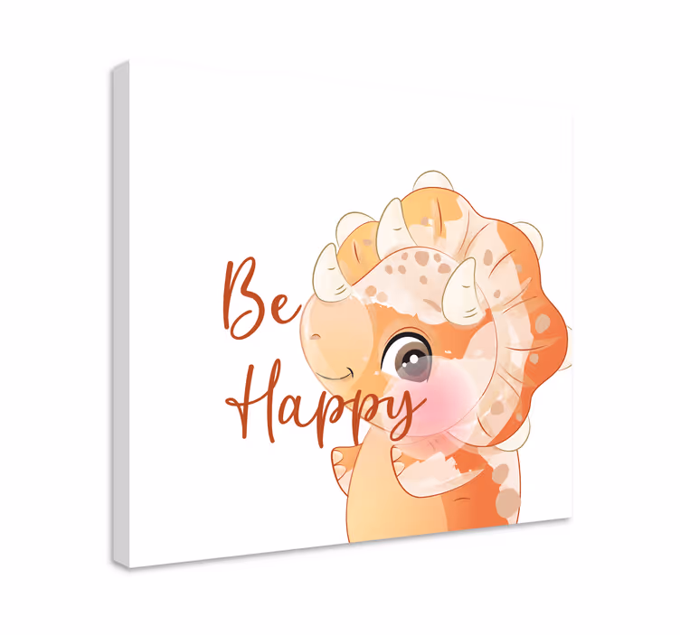 Tableau scandinave Dinosaure être heureux - TenStickers