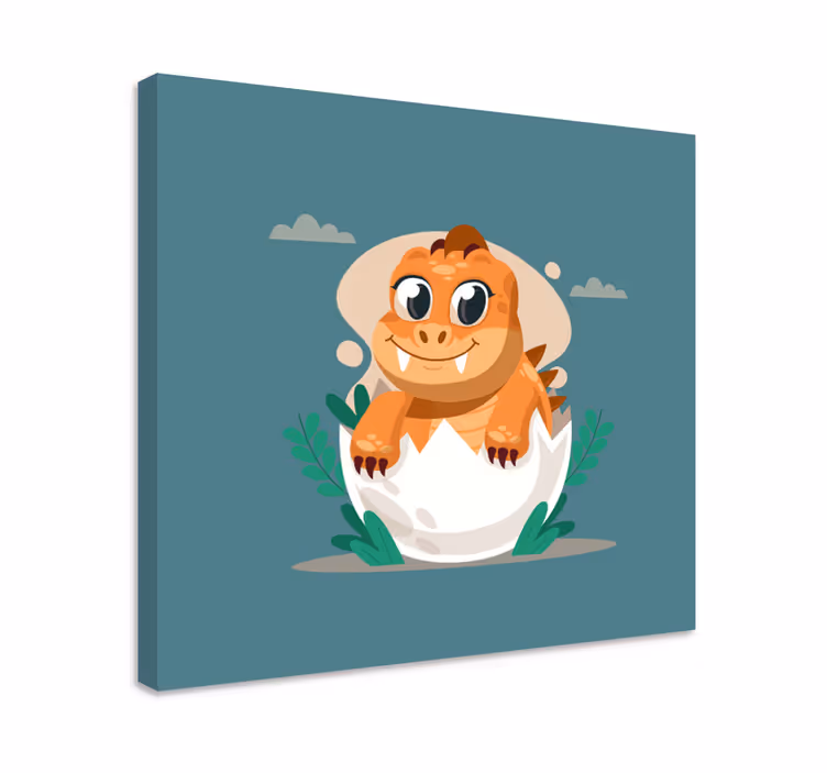 Tableau dinosaures bébé mignon en train d'éclore - TenStickers