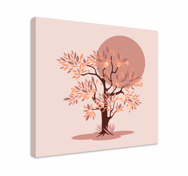 Tableau arbres silhouette d'arbre d'automne - TenStickers