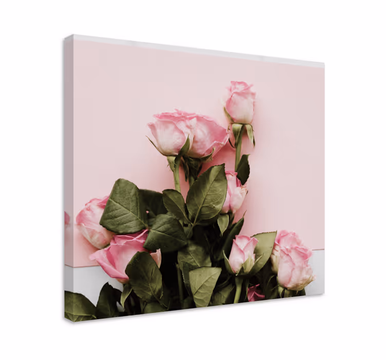 Tableau fleurs et plantes arrangement de roses roses - TenStickers