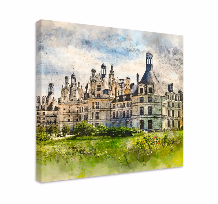 Tableau villes et pays vue sur l'architecture du château - TenStickers