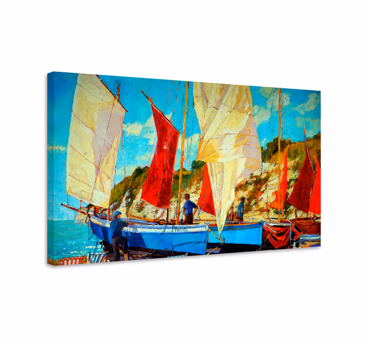 Tableau paysages scène de voiliers - TenStickers