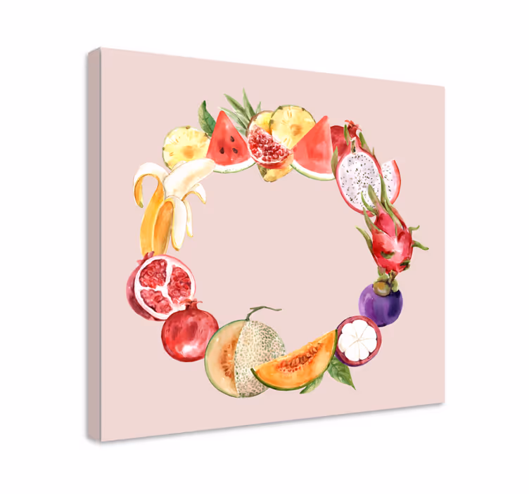 Tableau fruits disposition circulaire - TenStickers