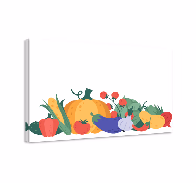 Tableau fruits récolte de légumes colorés - TenStickers