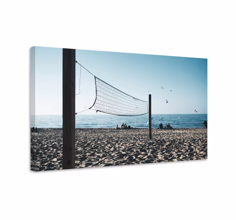 Tableau sports scène de beach volley - TenStickers