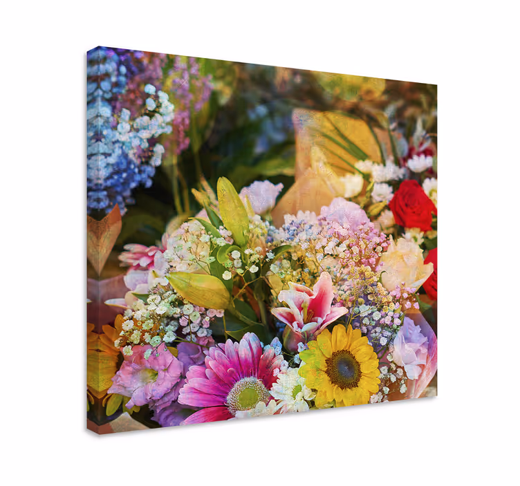 Tableau fleurs et plantes composition fleurie vive - TenStickers