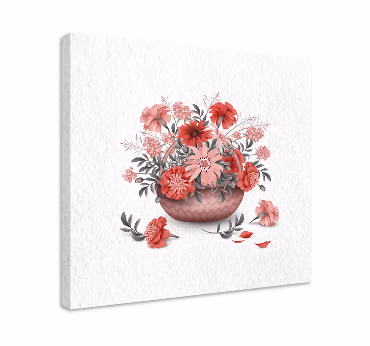 Tableau fleurs et plantes arrangement floral en panier - TenStickers