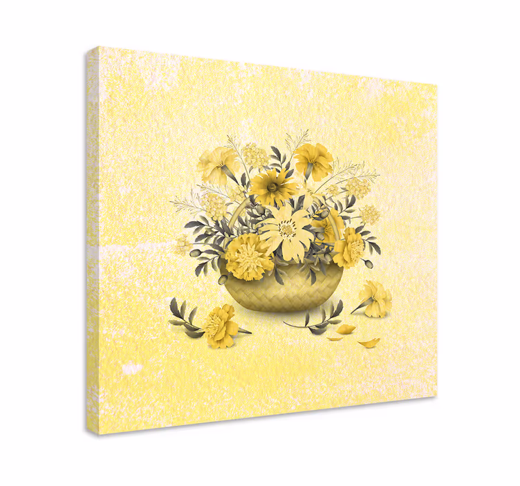Tableau fleurs et plantes arrangement floral jaune - TenStickers