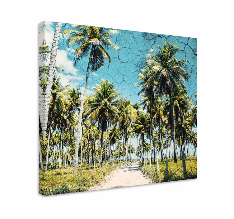 Tableau paysages allée de palmiers tropicaux - TenStickers