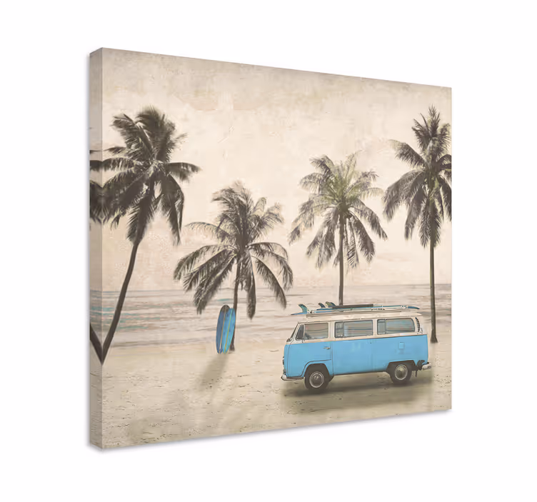 Tableau personnalisé combi surf vintage - TenStickers