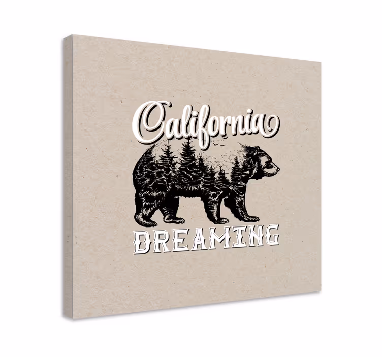 Tableau 3d aventure de l'ours de californie - TenStickers