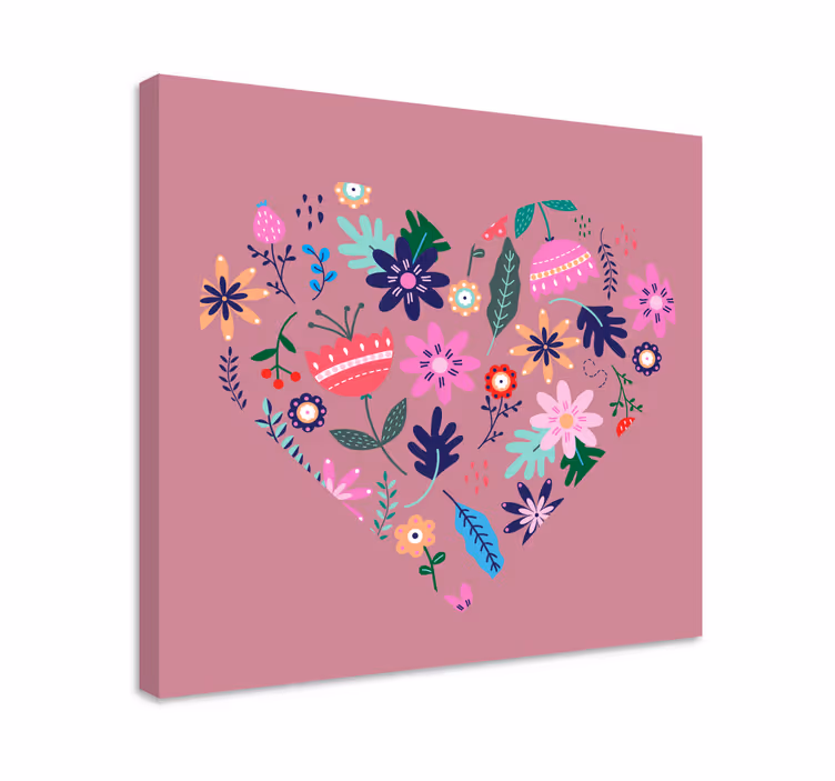 Tableau fleurs et plantes arrangement floral cœur - TenStickers