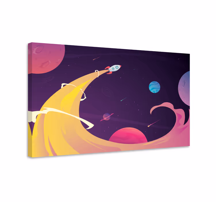 Cadre jeux vidéo aventure de lancement de fusée - TenStickers