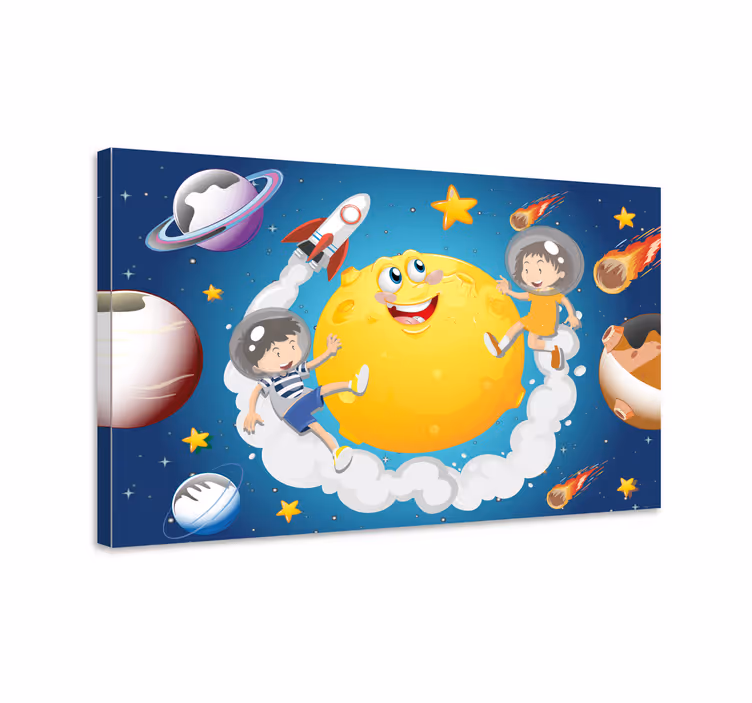 Tableau enfants aventure spatiale amusante - TenStickers