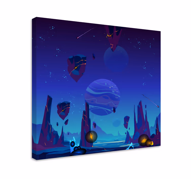 Tableau enfants scène d'aventure cosmique - TenStickers