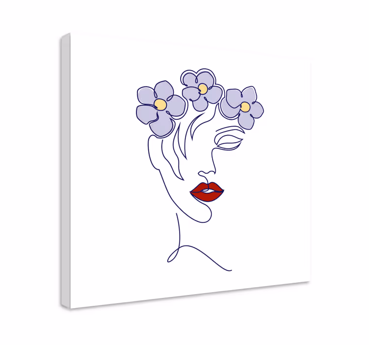 Tableau art femme Élégante florale - TenStickers