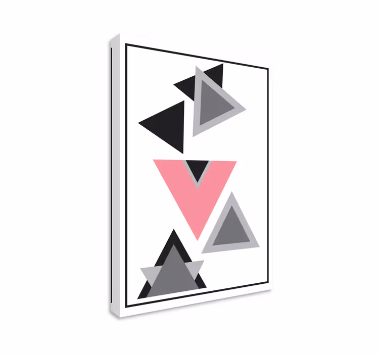 Tableau géométrique arrangement de triangles abstraits - TenStickers