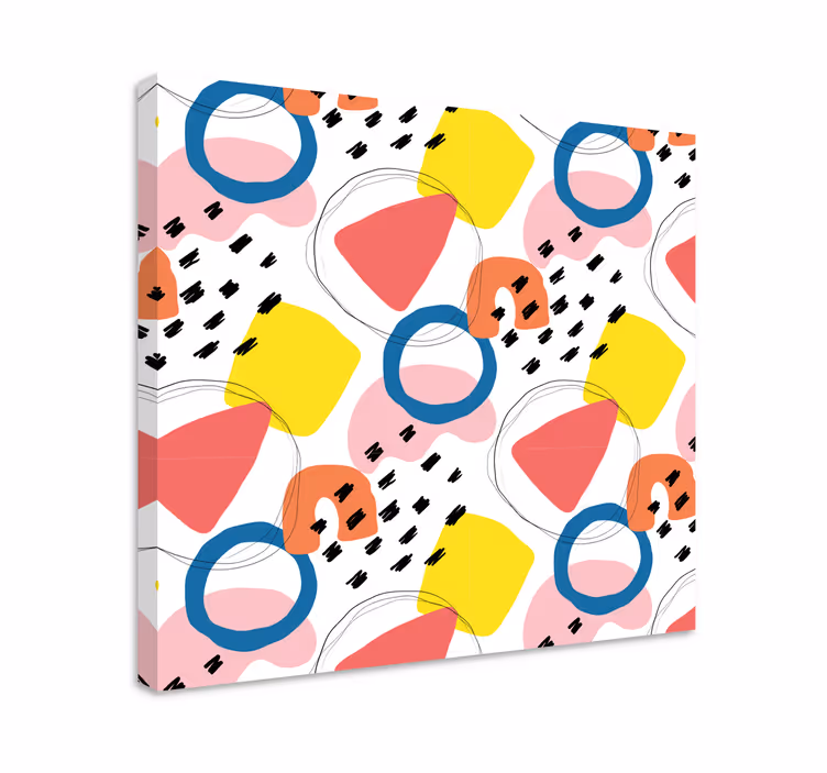 Tableau géométrique formes abstraites colorées - TenStickers