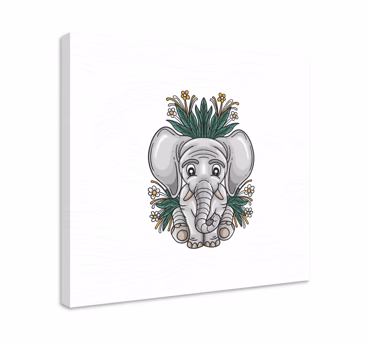 Tableau éléphants design d'éléphants ludiques - TenStickers