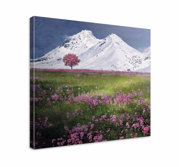 Tableau paysages sérénité des prairies montagneuses - TenStickers