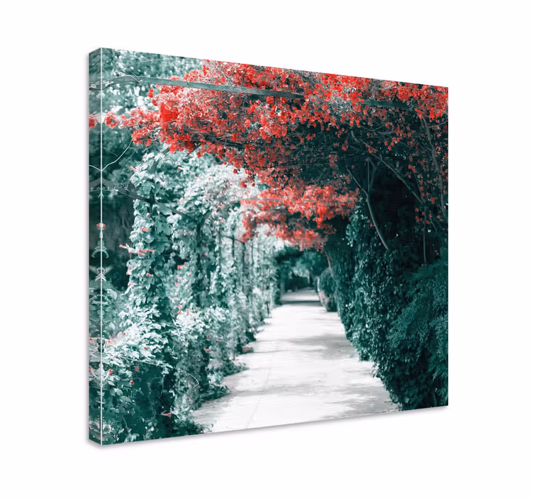 Tableau fleurs et plantes chemin floral vibrant - TenStickers