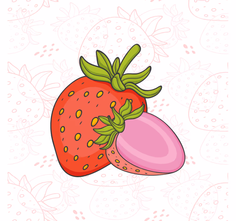 Tableau fruits duo de fraises - TenStickers