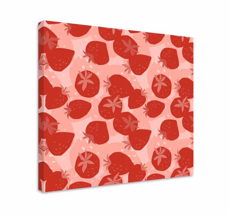 Tableau fruits motifs de fraises - TenStickers