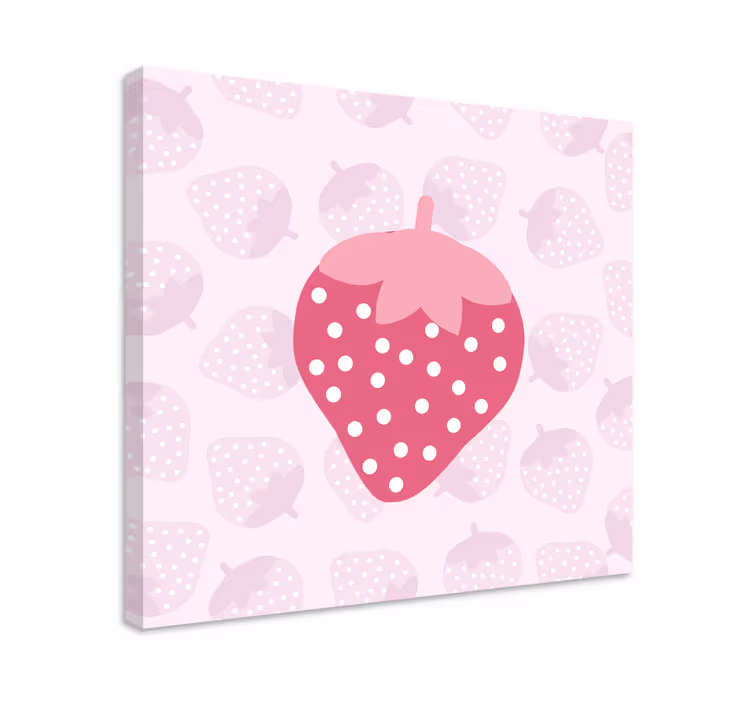 Tableau fruits icône de grosse fraise - TenStickers